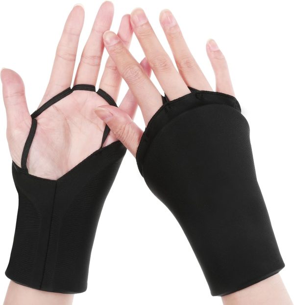 Hand Wrist Ice Pack Wrap for Pain Relief - Reusable Hot Cold Compress Gloves for Arthritis, Carpal Tunnel & Sports Injuries, Black (2 Packs) Online now