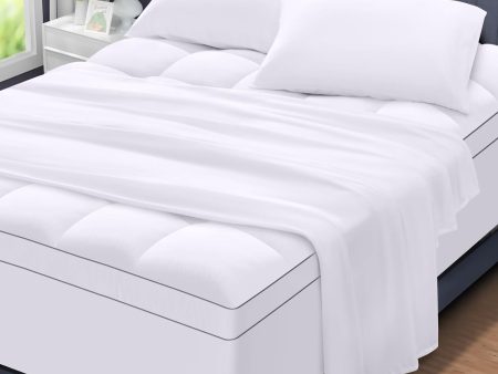 Queen Size Mattress Topper Set with Cooling Technology, Sheet, and Pillowcases - Complete Bedding Solution Fashion