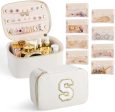 Ultimate Bridesmaid Gifts: White Travel Jewelry Case with Embroidered  S  - Safe & Stylish Storage Sale