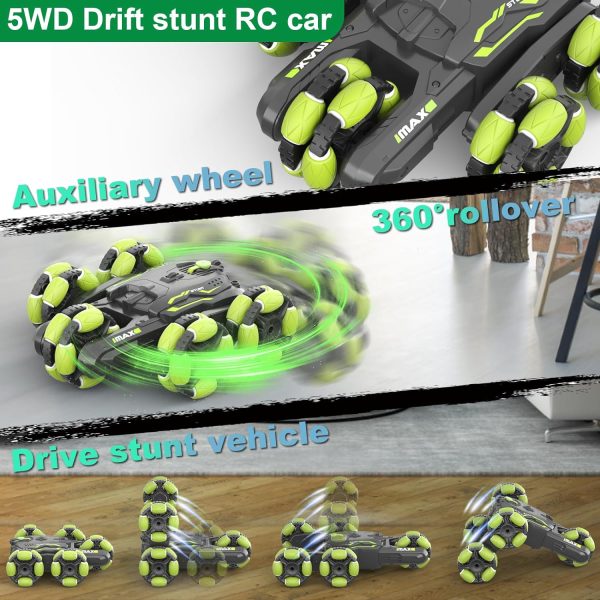 Ultimate 5WD RC Stunt Car with 360 Rotating, Double Sided Flip & Deformation - Perfect for All Terrains! Supply