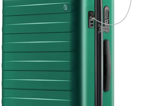 65L Emerald Green Rhine Pro Plus Checked Luggage with USB Port and Spinner Wheels Online now