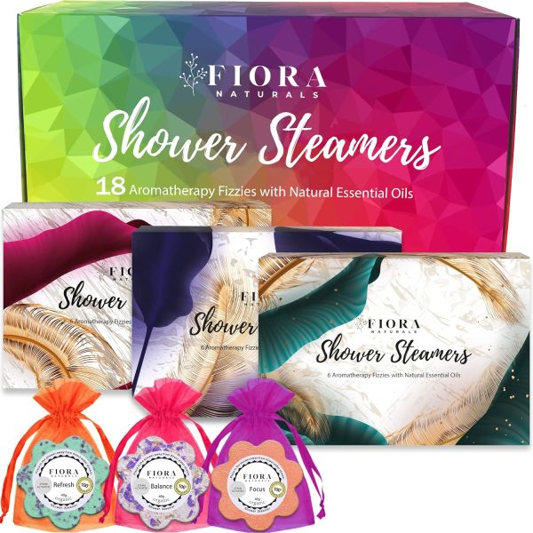 Luxury Shower Steamers Pack - 18pc Organic Essential Oils Aromatherapy Set for Stress Relief For Cheap