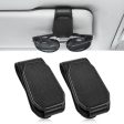 Sunglasses Holder for Car Sun Visor - Magnetic Leather Clip, 2 Pack Black Online now