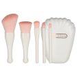 Shell 5-Piece Mini Makeup Brush Set with Mirror - Complete Portable Cosmetic Kit For Cheap