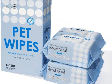 400 Plant-Based Wipes for Cats & Dogs: Gentle, Thick, Allergy Relief For Discount