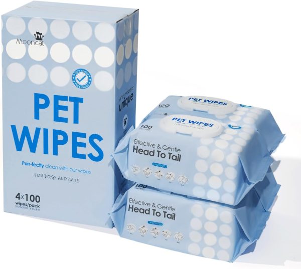 400 Plant-Based Wipes for Cats & Dogs: Gentle, Thick, Allergy Relief For Discount