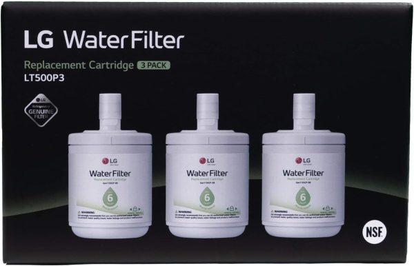 LG LT500P3 Refrigerator Water Filter 3-Pack, NSF Certified for Cleaner, Fresher Tasting Water Online now