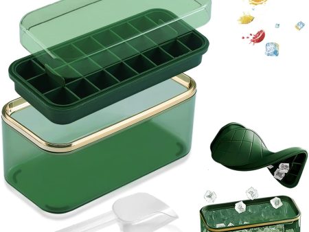 Silicone Ice Cube Tray Set with Scoop and Bin, Ideal for Whiskey & Cocktails on Sale