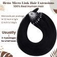 Premium 40g, 50 Strands Black Micro Link Hair Extensions, 12-inch Supply