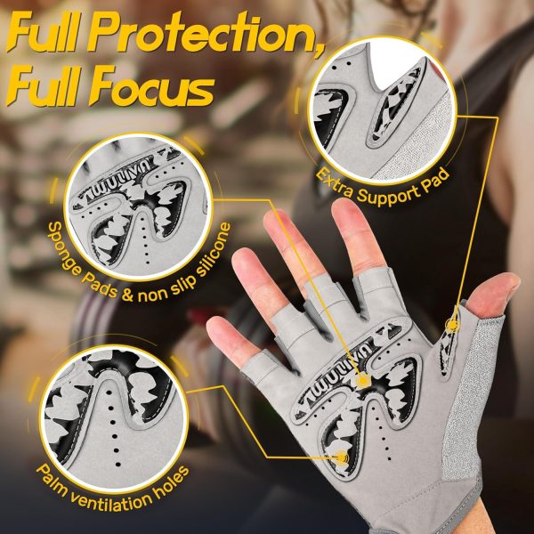 Workout Gloves for Men & Women - Padded Design, Wrist Support & Storage Bag Sale