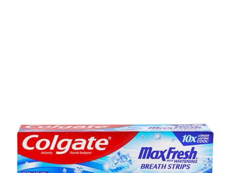 Colgate Max Fresh with Whitening Breath Strips Cool Mint 6oz Fashion