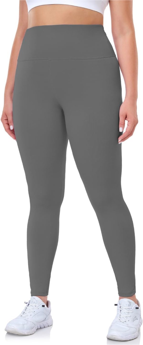 Gray High Waist XL Plus Size Leggings for Women - Non See Through, Super Soft Yoga Pants Online Hot Sale