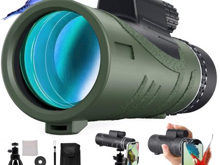 High-Powered HD Monocular with Smartphone Adapter & Tripod - See up to 1500 Yards For Sale