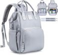 Large Diaper Bag Backpack with Insulated Pockets and Stroller Straps - Ideal for Travel & Baby Shower Gifts on Sale