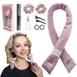 Heatless Hair Curler Set - Soft Velour No Heat Curling Headband for Long and Medium Hair, Includes Accessories (Purple) For Cheap