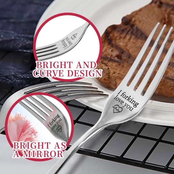 I Forking Love You  Engraved Stainless Steel Fork Gift For Loved One Online Sale