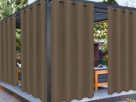 1 Panel 52 x95  Camel Brown Waterproof UV Fade Resistant Outdoor Curtains Supply