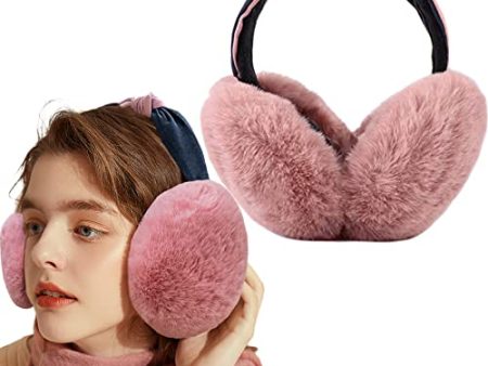 Eyegla Women Winter Ear Muffs Foldable Fleece Ear Warmers Fashion Faux Fur Warm Earmuffs Outdoor Winter Ear Cover for Girls Cheap