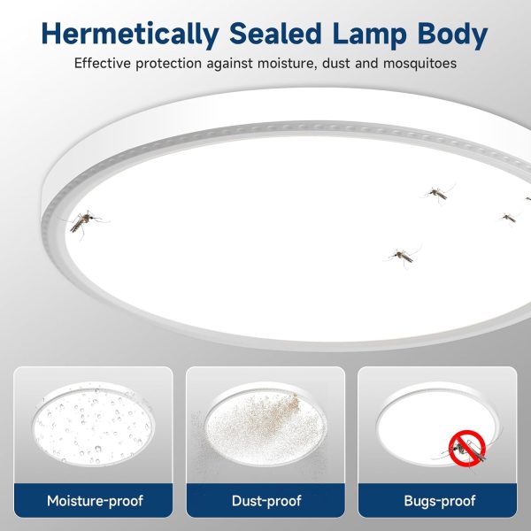 Ultra-Thin 7.5  LED Ceiling Light, 5 Selectable Colors, Super Bright & Easy Install Hot on Sale