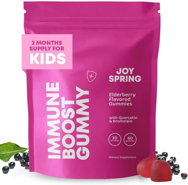 60ct Kid Immune Support Gummies w  Vitamin C Zinc Quercetin Bromelain Elderberry Online Sale