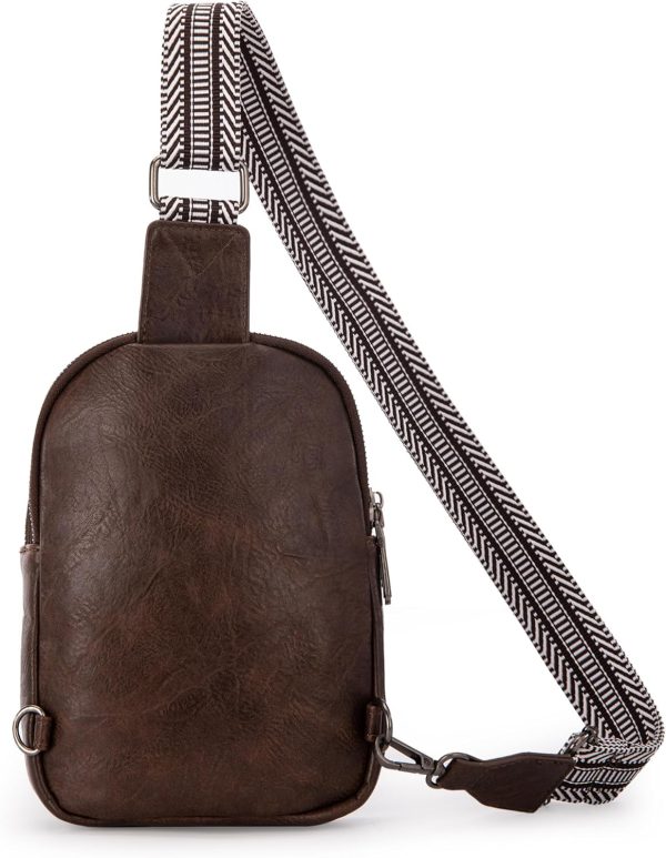 Vegan Leather Crossbody Sling Bag for Women - Perfect for Travel & Everyday Use, Western Design, B-Coffee Discount