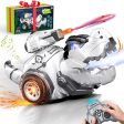 White Dinosaur Remote Control Car with Programmable Actions & Rechargeable Battery for Kids Cheap