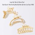 Large Metal Hair Claws for Women Moon Hair Claws for Thick Hair 5 Pack 4.3  Fancy Gold Pretty Pearl Rhinestones Claws for Girls Gift for Mom Wife Daughter Girlfriend Friends For Sale