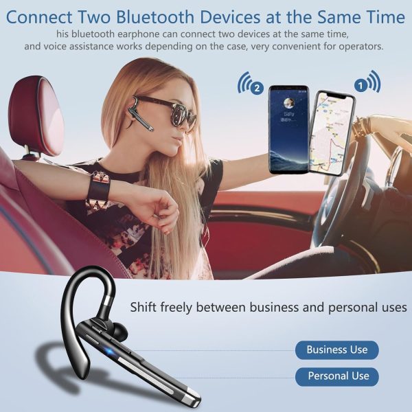 Premium Bluetooth 5.3 Headset with ENC, LED Display, & Quick Charge - Ideal for Drivers Online Hot Sale