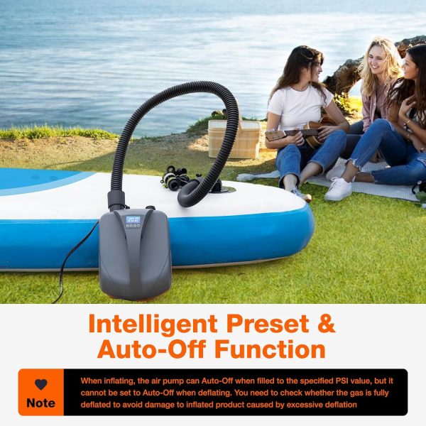 Quick Electric Paddle Board Pump: Fast Inflation up to 20 PSI, Portable SUP Pump with 12V DC Connector Hot on Sale