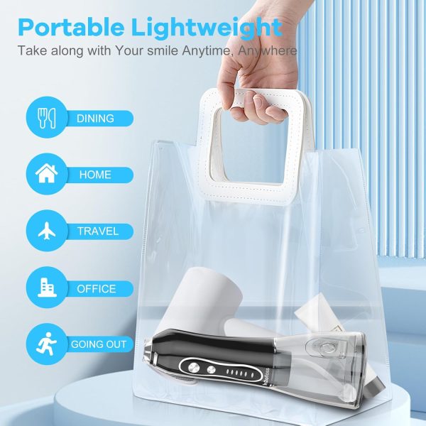 Portable Water Dental Flosser with 5 Modes - Cordless, Rechargeable, Waterproof, 300ml Tank for Home & Travel Hot on Sale