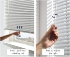 Cordless Mini Blinds for Windows 39  W x 64  H, Easy Inside Mount, Child-Safe Design For Sale