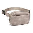 Fanny Packs for Women, Vegan Leather, Waterproof Chest Bag for Men, Fashion Waist Packs for Running, Crossbody Bags, Adjustable Belt Bag, Multi-Pocket Structure, Durable Material - Gray on Sale