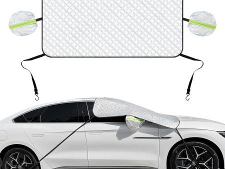 Defend Against Winter: 4-Layer Magnetic Windshield Snow Cover for Cars, Trucks & SUVs | Easy Install, 96x58 inches For Cheap