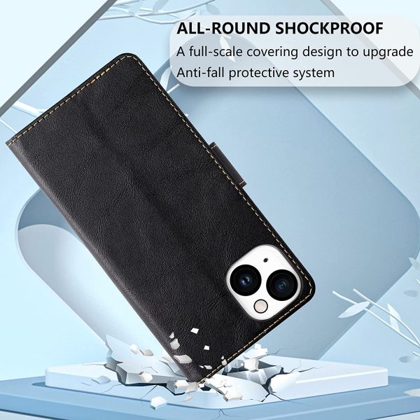 iPhone 14 Plus Kickstand Wallet Case w  2 ea Screen Camera Lens Protectors For Discount