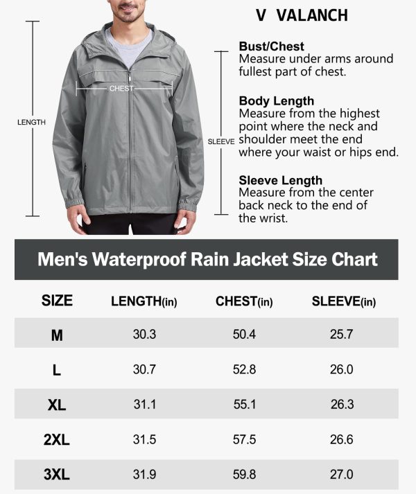 XL Gray Men s Rain Jacket - Waterproof & Windproof Outdoor Gear for Active Lifestyles on Sale