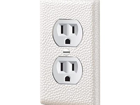 White Leather Wall Plate: Decorative Light Switch & Outlet Cover for Elegant Home Decor Cheap