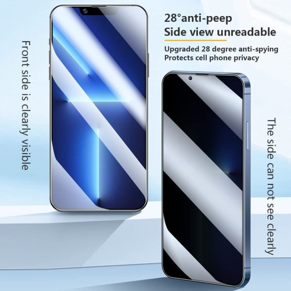 2pk iPhone 14 Pro Privacy Tempered Glass Screen Protector w  Auto Alignment Kit Hot on Sale