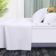 Twin XL Mattress Topper with Flat Sheet & Pillowcase Set - Enhances Comfort and Cooling, White Sale