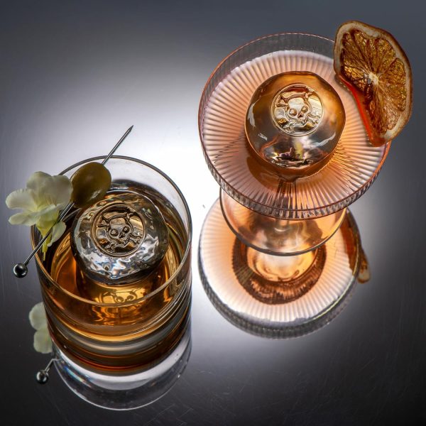 Premium Clear Ice Ball Maker: Crystal Clear 2.4  Ice Spheres for Whiskey & Cocktails Online Hot Sale