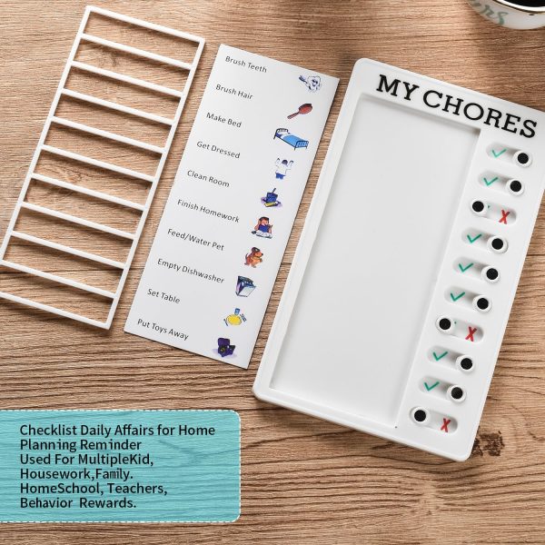 2pk 4.7 x7.9  Daily Checklist Chore Chart Schedule Board w  Detachable Plastic Hot on Sale