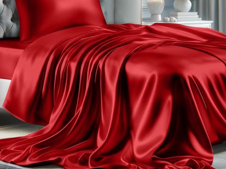 Luxurious Twin Satin Sheet Set 3 Pcs, Deep Pocket - Perfect for a Comfortable Sleep Online now