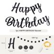 Black Happy Birthday Banner with Lights - Ideal Glow Decor for Both Men & Women For Discount