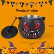 Table Top Fire Pit Bowl with Halloween Black Cat Design, Indoor Outdoor Use Online