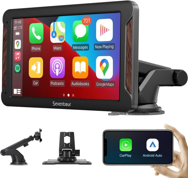 Transform Your Drive: 7  Wireless CarPlay & Android Auto Touchscreen - GPS Bluetooth Audio Online