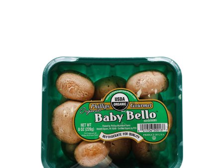 Phillips Gourmet Organic Baby Bello Mushrooms 8oz Online Hot Sale