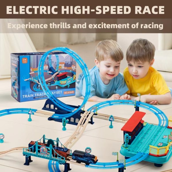 Ultimate Railway Adventure Train Set: 85-Piece Glow-in-the-Dark Tracks for Kids, DIY Electric Model with Realistic Features Fashion