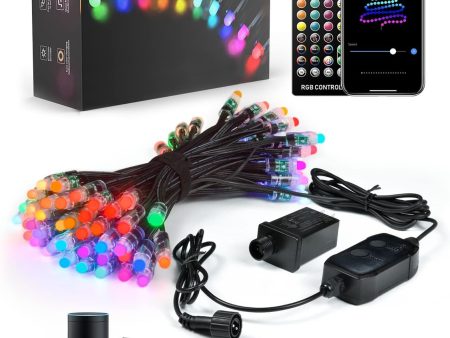 Smart WiFi Christmas Lights - 33Ft, 100LED, RGB, App Control, Voice Compatible, 20 Modes, for Home & Outdoor Decor Sale