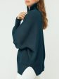 Large Deep Blue Oversized Long Sleeve Sweater for Women - Stylish & Comfortable Hot on Sale