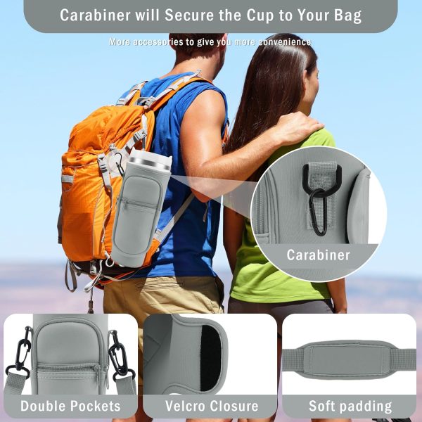 Stylish Water Bottle Carrier for Stanley Cup 40oz with Phone Pocket & Keychain Accessories Online