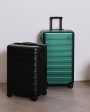 65L Emerald Green Rhine Pro Plus Checked Luggage with USB Port and Spinner Wheels Online now